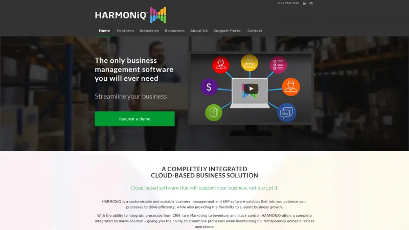 Homepage of HARMONiQ