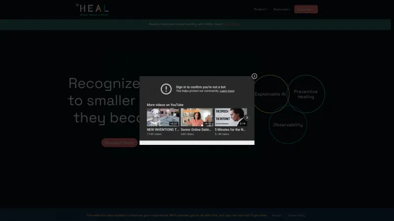 Homepage of HEAL Software