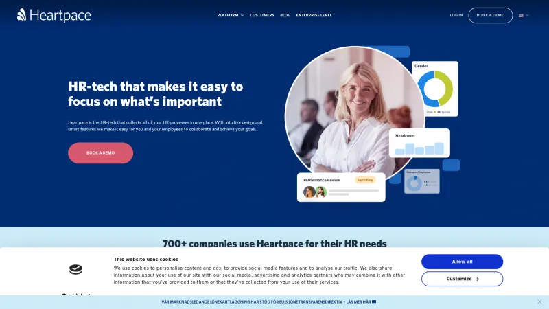 Homepage of Heartpace