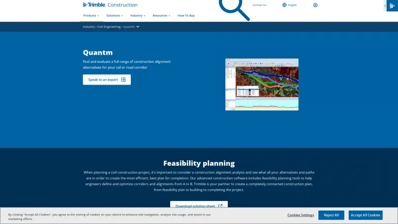 Homepage of Trimble Quantm