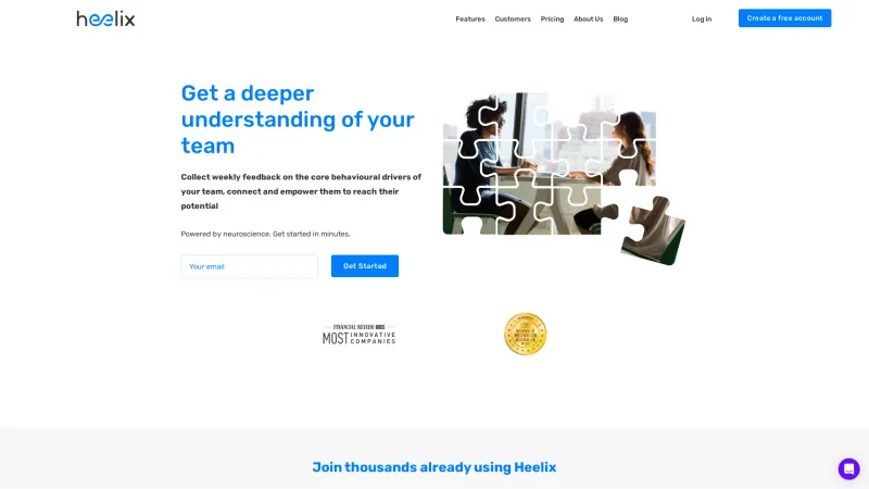 Homepage of Heelix