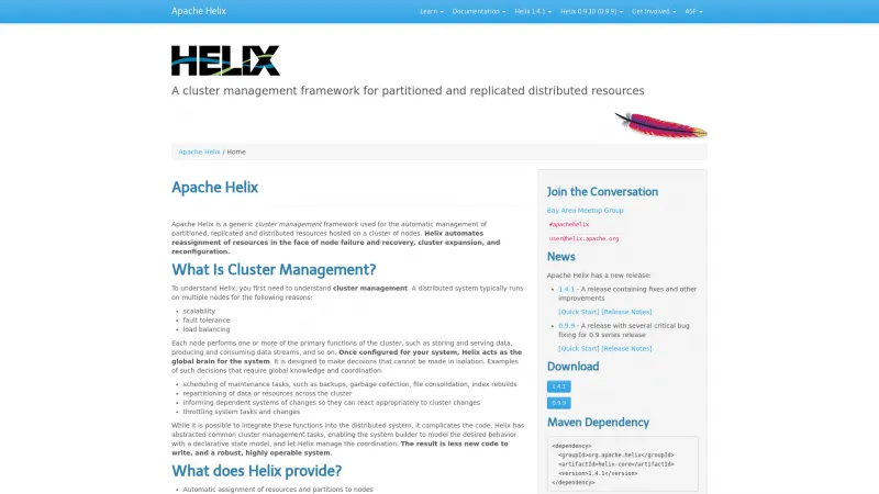 Homepage of Apache Helix