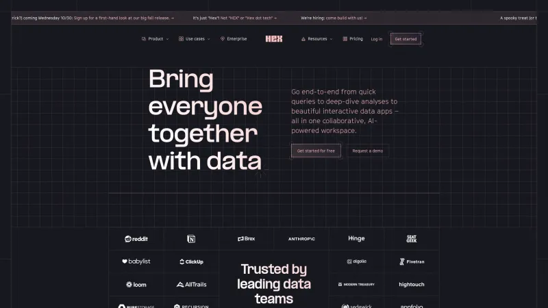 Homepage of Hex