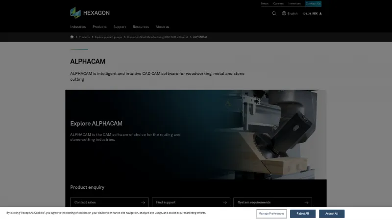 Homepage of ALPHACAM