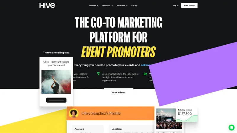 Homepage of Hive.co