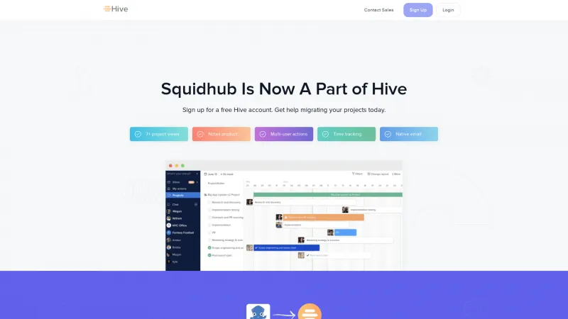 Homepage of SquidHub