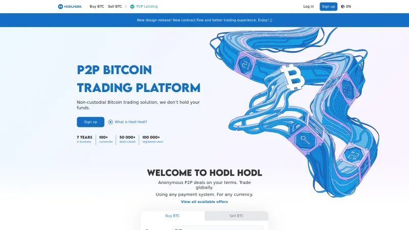 Homepage of Hodl Hodl