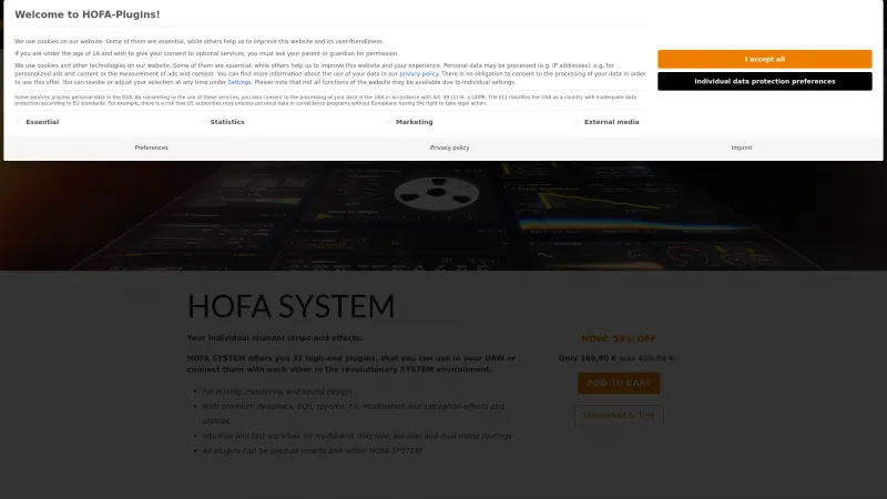 Homepage of HOFA SYSTEM