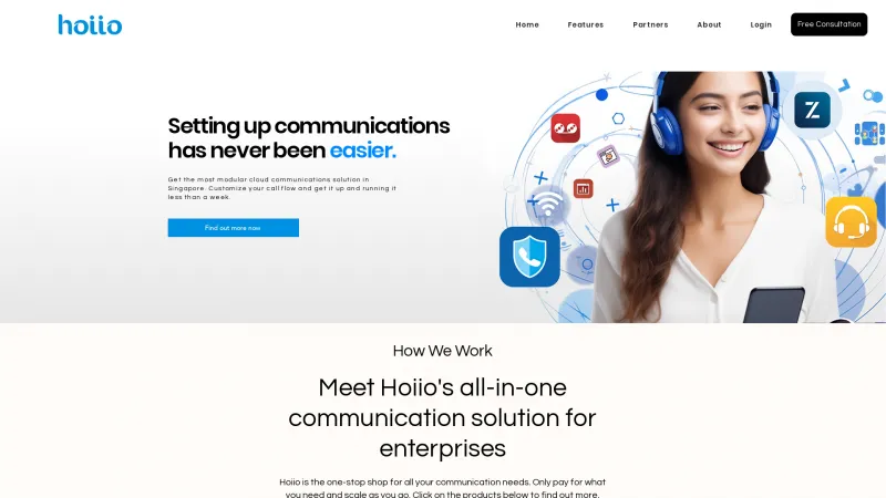 Homepage of Hoiio Call Tracking