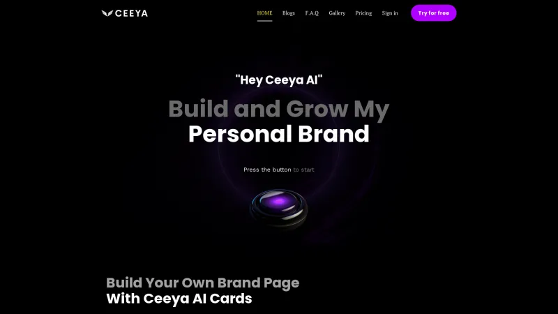 Homepage of Ceeya