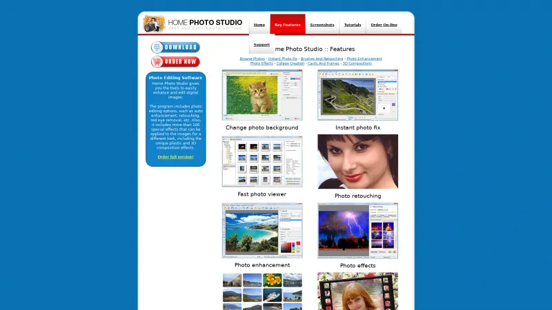 Homepage of Home Photo Studio