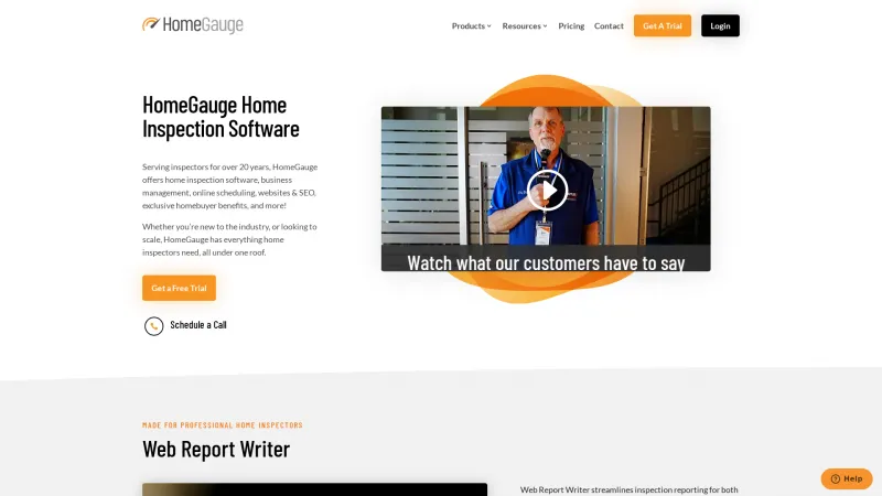 Homepage of HomeGauge