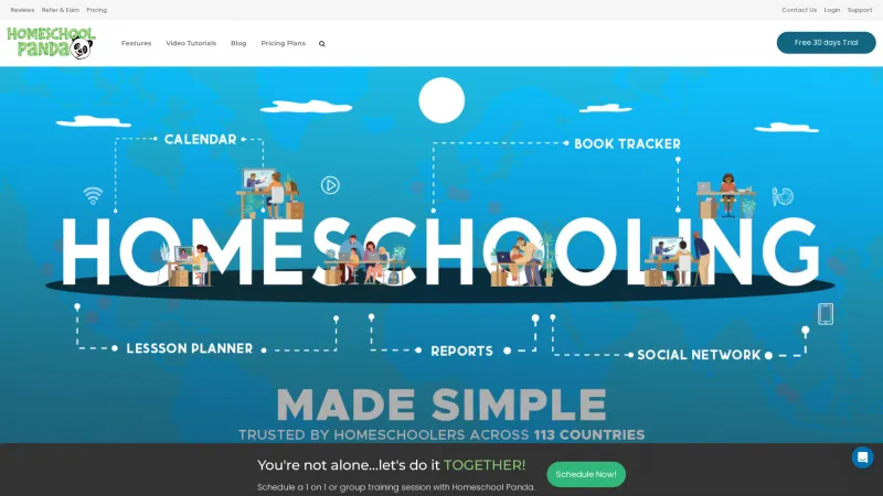 Homepage of Homeschool Panda