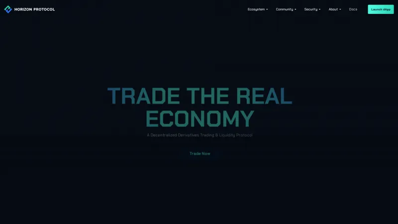 Homepage of Horizon Protocol