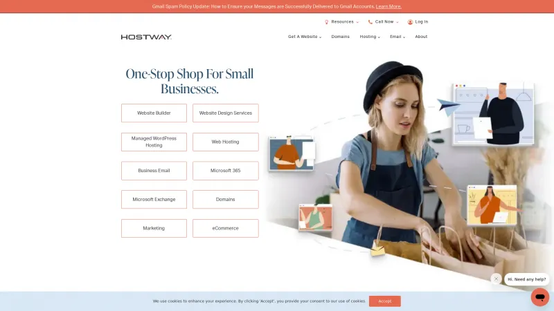 Homepage of Hostway