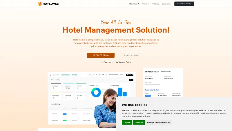 Homepage of Hotelweb