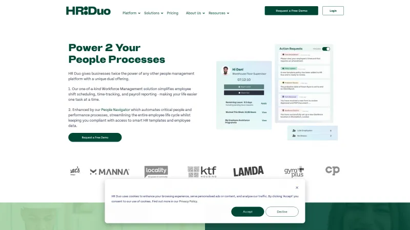 Homepage of HR Duo