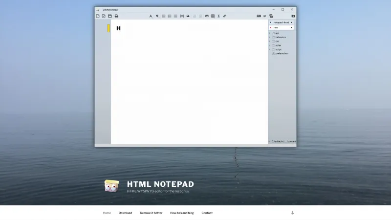 Homepage of HTML-NOTEPAD