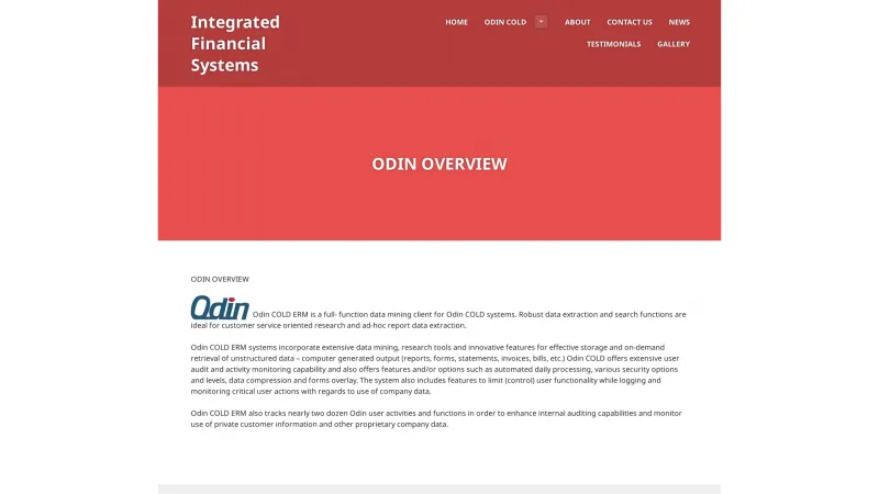 Homepage of Odin