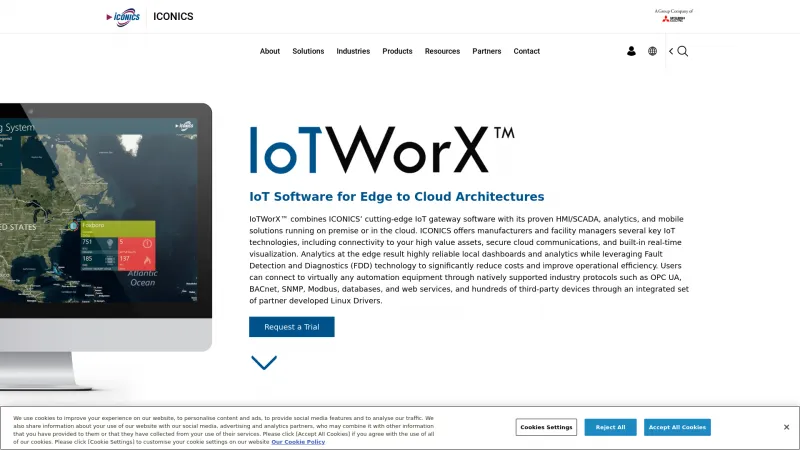 Homepage of IoTWorX