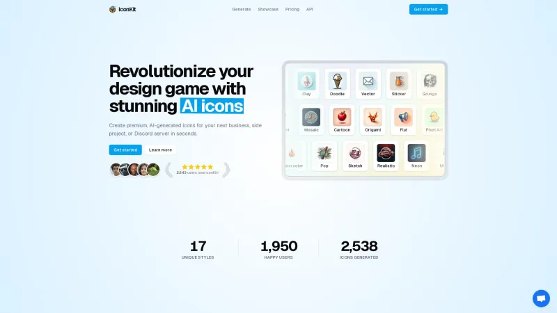 Homepage of IconKit