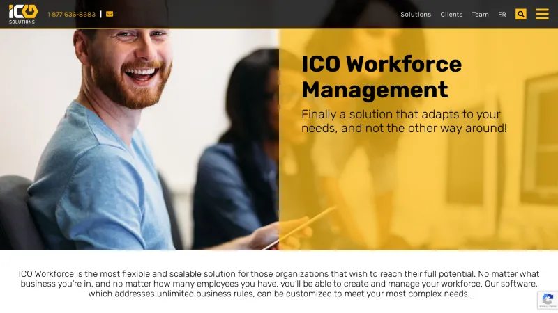 Homepage of ICO Workforce Management