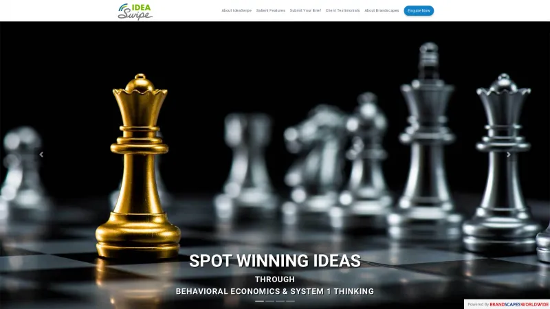 Homepage of IdeaSwipe