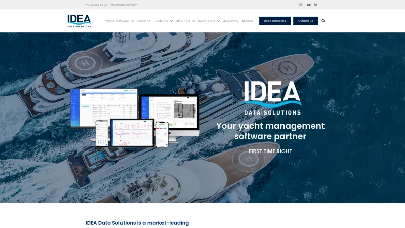 Homepage of IDEA Yacht