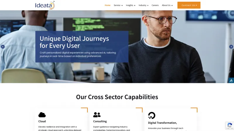 Homepage of Ideata Analytics