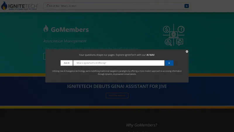 Homepage of GoMembers