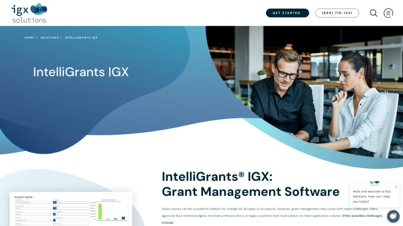 Homepage of IntelliGrants IGX