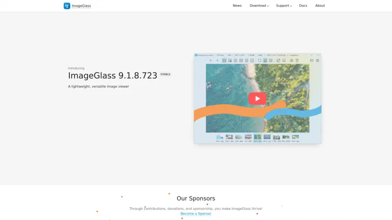 Homepage of ImageGlass