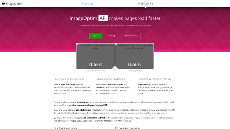 Homepage of ImageOptim