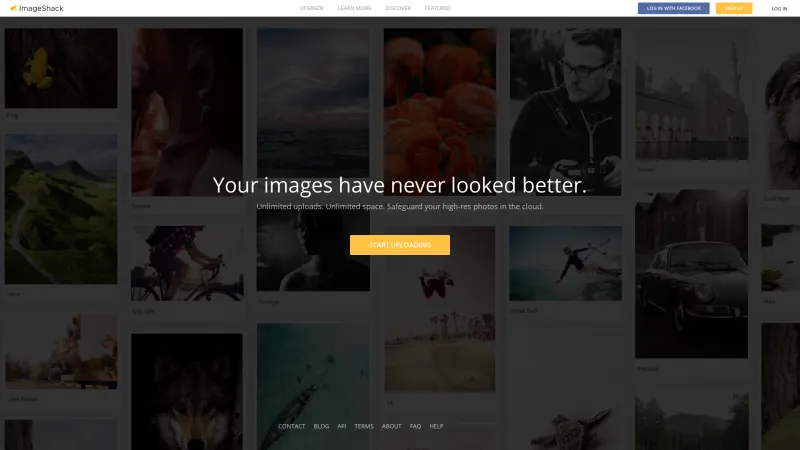 Homepage of ImageShack