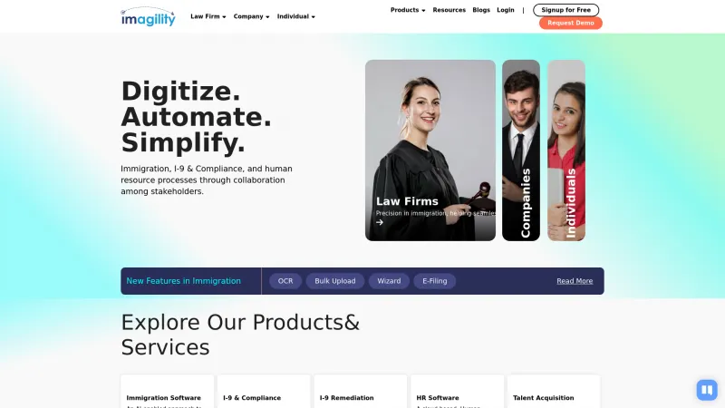 Homepage of Imagility