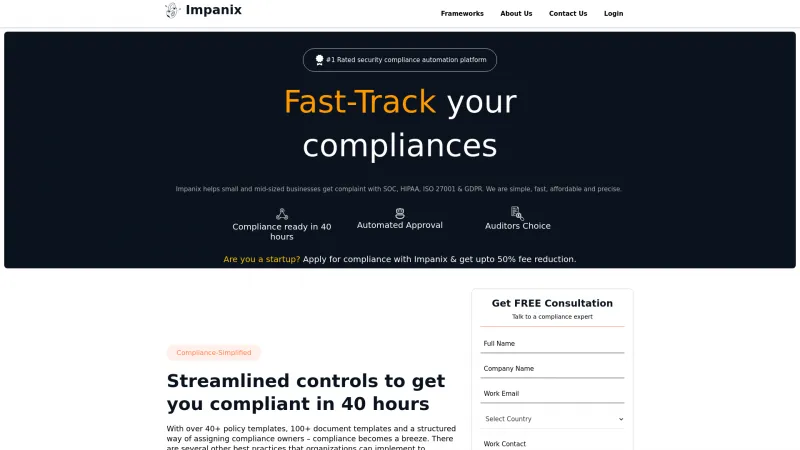 Homepage of Impanix