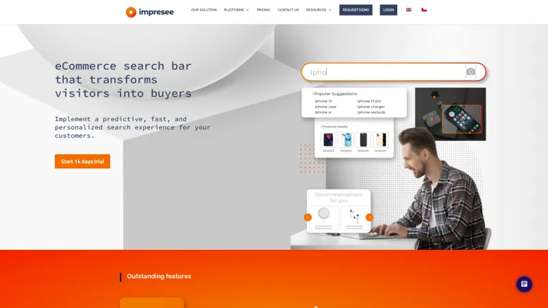 Homepage of Impresee