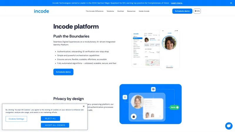 Homepage of Incode Omni