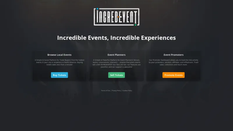 Homepage of INCREDEVENT