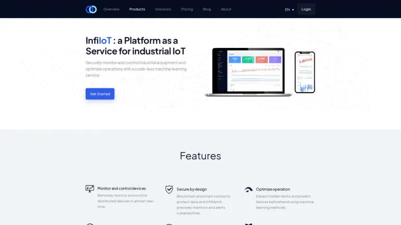 Homepage of InfiIoT