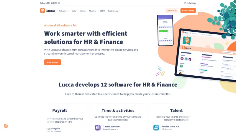 Homepage of Lucca