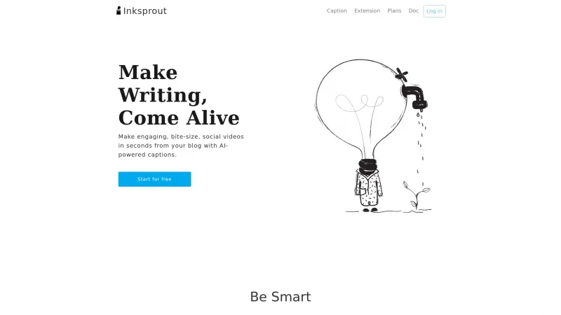 Homepage of Inksprout