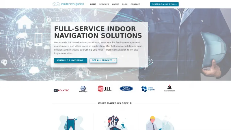 Homepage of Insider Navigation