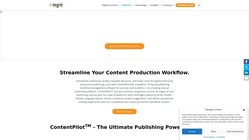 Homepage of ContentPilot