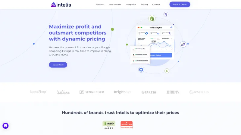 Homepage of Intelis