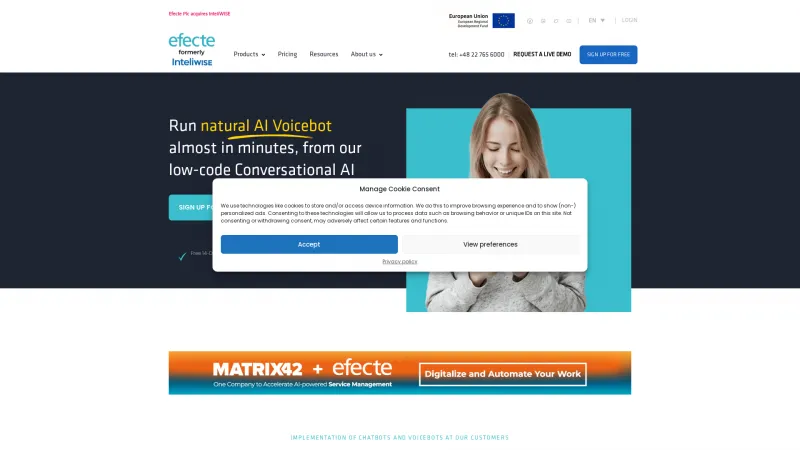 Homepage of Inteliwise