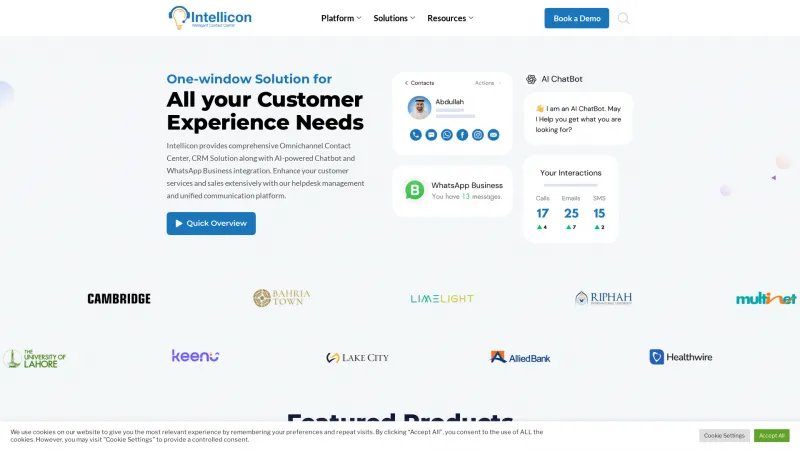 Homepage of Intellicon