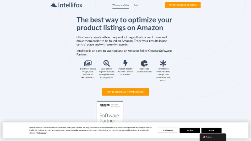 Homepage of Intellifox