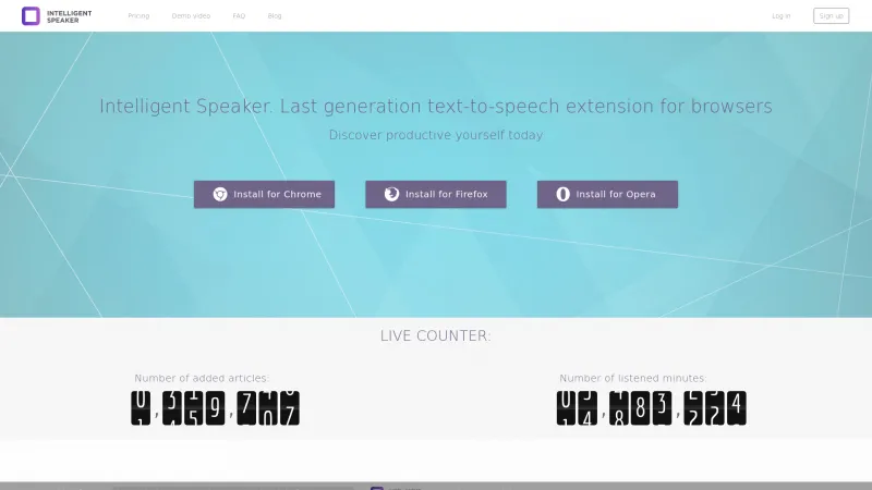 Homepage of Intelligent Speaker