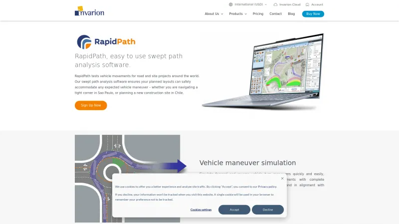 Homepage of RapidPath